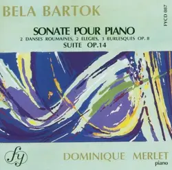 cd béla bartók, dominique merlet - sonate pour piano, 2 danses roumaines, 2 elégies, 3 burlesques op. 8, suite op. 14 (1979)