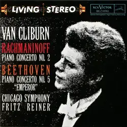 cd van cliburn, rachmaninoff / beethoven, chicago symphony, fritz reiner - piano concerto no. 2 / piano concerto no. 5  (1994)
