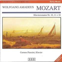 cd wolfgang amadeus mozart, carmen piazzini - klaviersonaten nr. 10, 11+ 18 (1992)