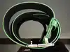 ceinture balenciaga en cuir embossé crocodile vert avec logo bb argenté vieilli taille 70