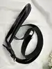 ceinture christian dior vintage en cuir noir avec boucle logo d argenté habillée de cuir, taille 85
