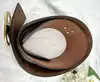 ceinture large gucci en cuir marron et boucle en laiton doré vieilli taille 85/34 réf. 201799