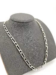 chaîne argent maille figaro l51cm argent 925 millième (22 ct) 32,25g