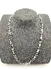 chaîne en argent maille figaro l49,5cm argent 925 millième (22 ct) 22,80g
