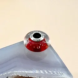 charm pandora charm verre de murano rouge avec gouttes  argent 925 millième (22 ct) 3,09g