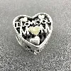 charm pandora coeur i love mom argent 925 millième (22 ct) 1,57g