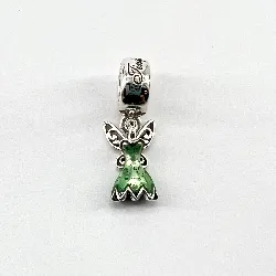 charm pandora disney robe fée clochette vert argent 925 millième (22 ct) 3,60g