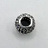 charm pandora en argent fleurs scintillant noires argent 925 millième (22 ct) 1,86g