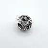 charm pandora en argent fleurs scintillant noires argent 925 millième (22 ct) 1,86g