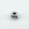 charm pandora en verre de murano ondulé multicolore argent 925 millième (22 ct) 3,08g