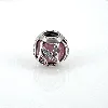 charm pandora feuilles abstraites rose argent 925 millième (22 ct) 3,63g