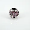charm pandora feuilles abstraites rose argent 925 millième (22 ct) 3,63g