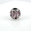 charm pandora feuilles abstraites rose argent 925 millième (22 ct) 3,63g