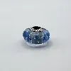 charm pandora verre de murano blanc à gouttes bleues argent 925 millième (22 ct) 3,33g