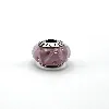 charm pandora verre de murano rose à motifs argent 925 millième (22 ct) 3,45g