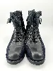 chaussures / bottes oslo en toile et en cuir noir