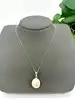 collier argent avec pendentif pierre de corse l41/46cm argent 925 millième (22 ct) 6,42g