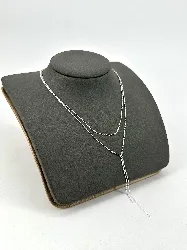 collier double rangs l39-44 cm argent autre 3,34g