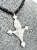 collier pierres noires avec pendentif en argent l47cm argent 925 millième (22 ct) 16,32g