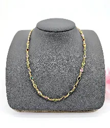 collier rivière en or serti de pierres de couleur or 750 millième (18 ct) 10,84g