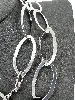 collier/sautoir à maillions ovales entrelacés  argent 925 millième (22 ct) 26,89g