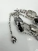 collier swarovski triple rangs en cristaux noirs et blancs