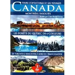dvd canada : montréal insolite + les forêts du québec en 4 couleurs + de toronto à vancouver à bord du transcanadien
