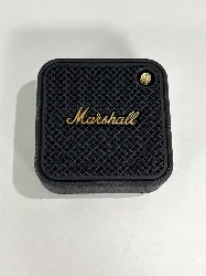 enceinte bluetooth sans fil marshall willen ii noir - noir et laiton