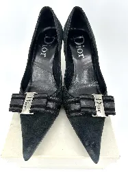 escarpins dior en cuir suédé noir