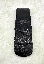 etui à stylos montblanc vintage en cuir noir