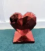 figurine richard orlinski coeur chromé rouge red heart