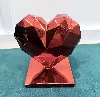 figurine richard orlinski coeur chromé rouge red heart