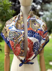foulard / carré de soie hermès 90x90 cm sous l'égide de mars