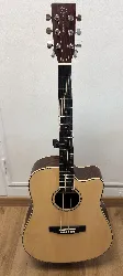 guitare folk electro acoustique eastone dr160ce dreadnought pan coupé table epicéa