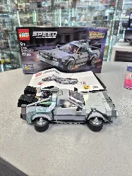 lego speed champions - la machine à remonter le temps de retour vers le futur - 77256