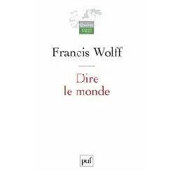 livre dire le monde
