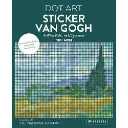 livre dot art sticker van gogh a wheatfield with cypresses /anglais