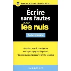 livre ecrire sans fautes pour les nuls - grammaire