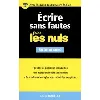 livre ecrire sans fautes pour les nuls - grammaire