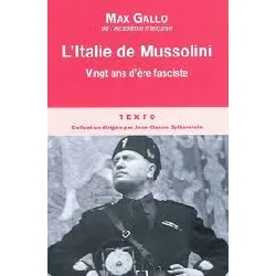 livre l'italie de mussolini - vingt ans d'ère fasciste