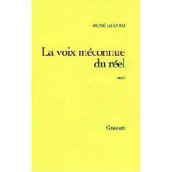 livre la voix méconnue du réel - une théorie des mythes archaïques et modernes