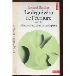 livre le degre zero de l'ecriture