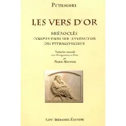 livre les vers d'or - commentaires sur les vers d'or des pythagoriciens par hiéroclès