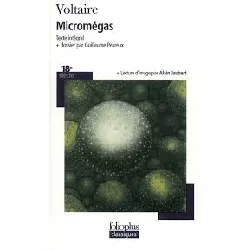 livre micromégas - histoire philosophique  voltaire