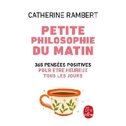 livre petite philosophie du matin