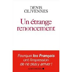 livre un étrange renoncement