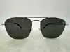lunettes de soleil aviateur saint laurent sl309 gris foncé monture en métal argenté