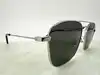 lunettes de soleil aviateur saint laurent sl309 gris foncé monture en métal argenté