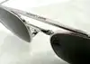 lunettes de soleil aviateur saint laurent sl309 gris foncé monture en métal argenté