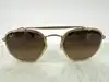 lunettes de soleil ray-ban rb3648-m the marshal ii monture en métal doré et verres morron dégradé